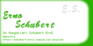 erno schubert business card